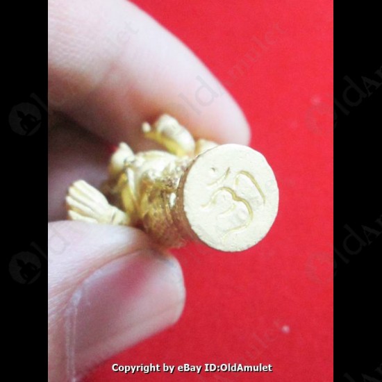 Thai Amulet Standing Ganesha Good Life Success Gold Large Lp Key Be.2556
