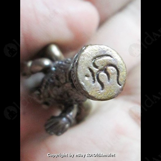 Thai Amulet Standing Ganesha Good Life Success Bronze Large Lp Key BE.2556