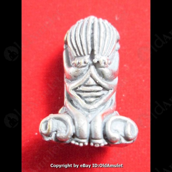 THAI AMULET PHRA PID TA CLOSED EYE MEGA YANT EVIL PROTECTION LP KEY 2556