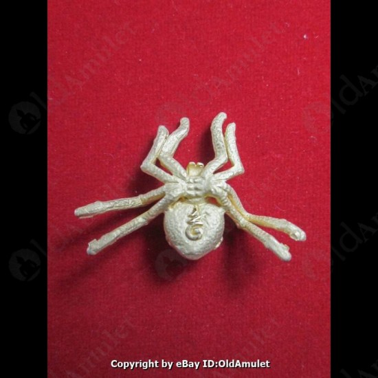 THAI AMULET HOLY RICH SPIDER WEALTHY GOLD COLOR BIG LP KEY 2556