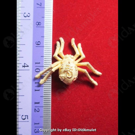 THAI AMULET HOLY RICH SPIDER WEALTHY GOLD COLOR BIG LP KEY 2556