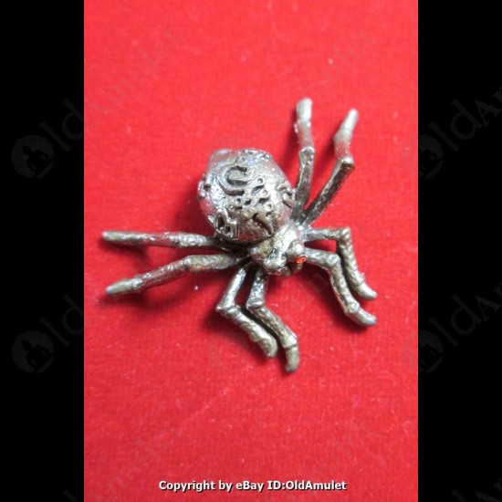 THAI AMULET HOLY RICH SPIDER WEALTHY BRONZE COLOR BIG LP KEY 2556