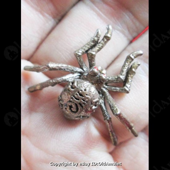 THAI AMULET HOLY RICH SPIDER WEALTHY BRONZE COLOR BIG LP KEY 2556