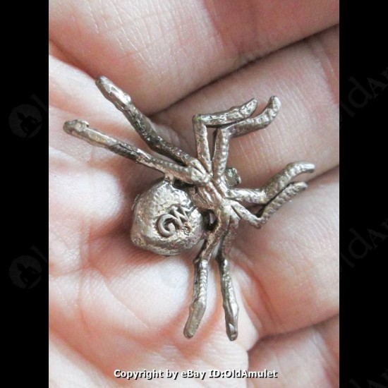 THAI AMULET HOLY RICH SPIDER WEALTHY BRONZE COLOR BIG LP KEY 2556