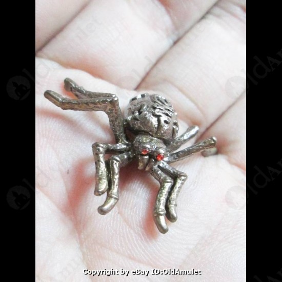 THAI AMULET HOLY RICH SPIDER WEALTHY BRONZE COLOR BIG LP KEY 2556