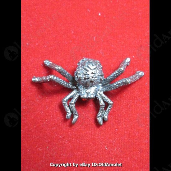THAI AMULET HOLY RICH SPIDER WEALTHY BRONZE COLOR SMALL LP KEY 2556