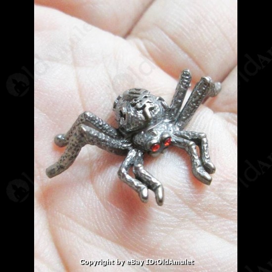 THAI AMULET HOLY RICH SPIDER WEALTHY BRONZE COLOR SMALL LP KEY 2556