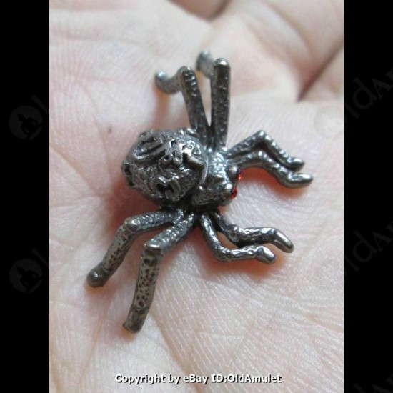 THAI AMULET HOLY RICH SPIDER WEALTHY BRONZE COLOR SMALL LP KEY 2556