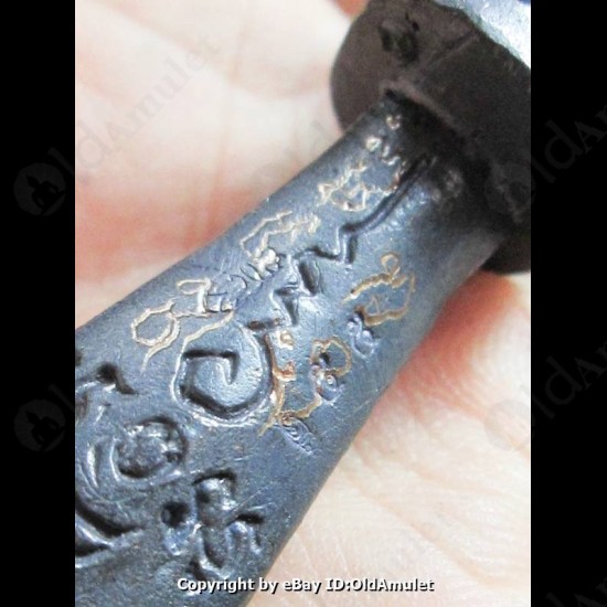 12cm Meed-mor Magic Knife Wessuwan Bronze Black Ka-ma-kan Lp Jeed B.e.2555