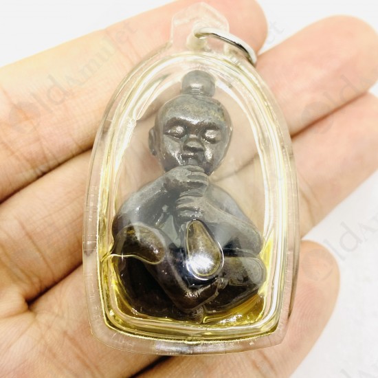 Thai Amulet Kmt Gumanthon Bronze In Holy Oil Wealthy Rich Lp Goy B.e.2557