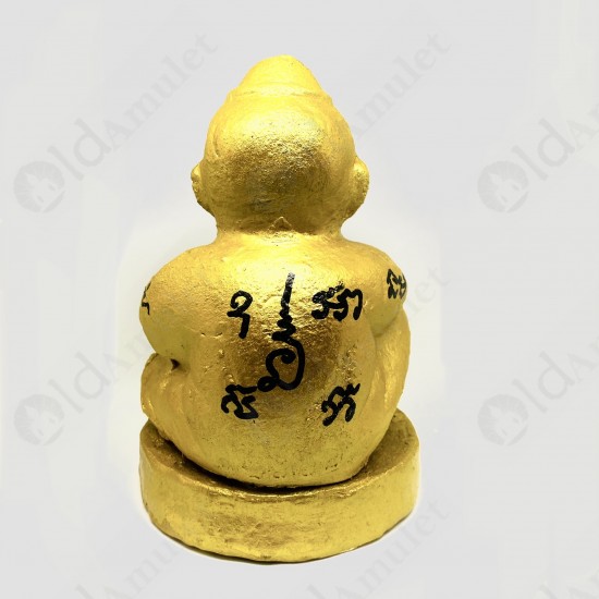 Thai Amulet Kmt Gumanthong 7graveyard Statue 5 Inch Gold Lp Goy B.e.2557