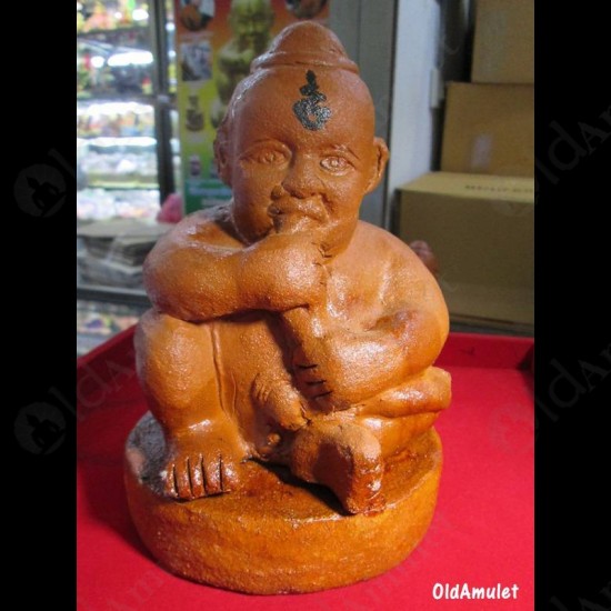 THAI AMULET KMT GUMANTHONG 7GRAVEYARD STATUE 5 INCH BROWN LP GOY B.E.2557