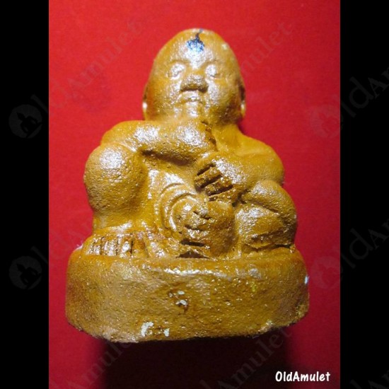 THAI AMULET KMT GUMANTHONG 7GRAVEYARD STATUE 2 INCH BROWN LP GOY B.E.2557