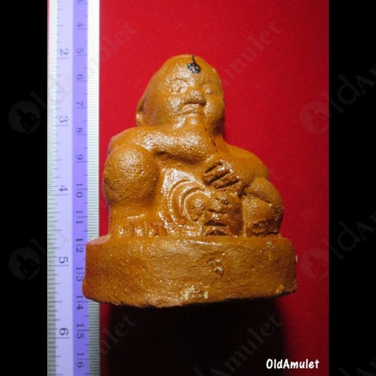 THAI AMULET KMT GUMANTHONG 7GRAVEYARD STATUE 2 INCH BROWN LP GOY B.E.2557