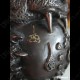 Thai Amulet Statue Tiger Bronze Black Bucha Lucky Ball LP PERN 2557