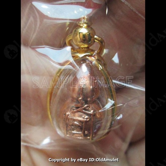 Thai Amulet NAM-TAO Bottle Gourd Wealthy Rich Copper Pandent Subin BE.2557
