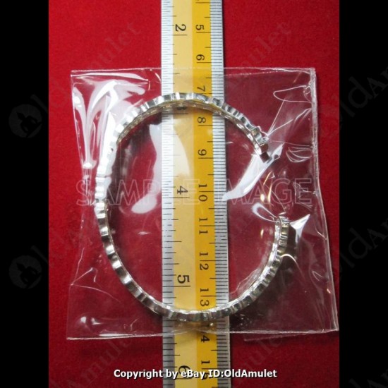 Thai Amulet Bracelet Yant Wealth Lucky Silver Mixed SMALL Kb Subin B.e.2557
