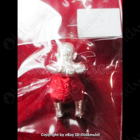 Thai Amulet Gost Robot Hoon-Pa-Yon Solid Silver Red Pant Lp Kloy BE.2557