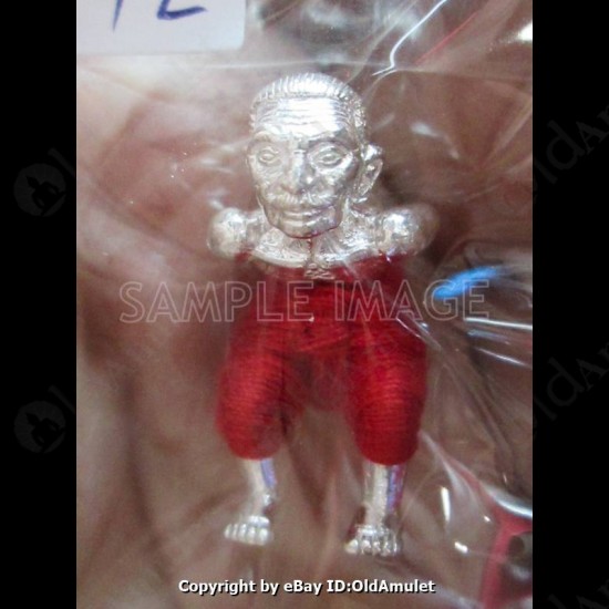 Thai Amulet Gost Robot Hoon-Pa-Yon Solid Silver Red Pant Lp Kloy BE.2557