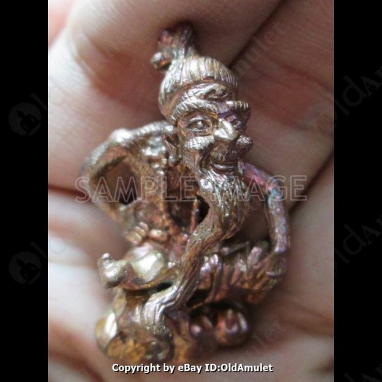 Thai Amulet Lersi Phor-kae Wealthy Lucky Bronze Mixed Lp Kloy B.e.2557