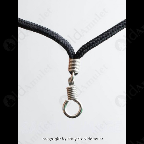 1 Hook Black Nylon Necklace Lightweight For Thai Amulet Pendant 30cm Long