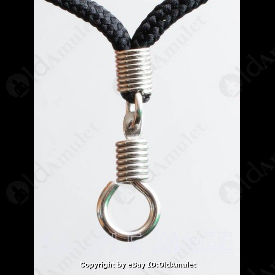 1 Hook Black Nylon Necklace Lightweight For Thai Amulet Pendant 30cm Long