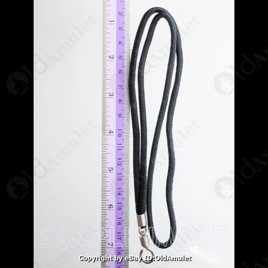 1 Hook Black Nylon Necklace Lightweight For Thai Amulet Pendant 30cm Long