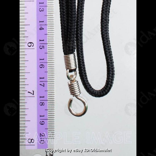 1 Hook Black Nylon Necklace Lightweight For Thai Amulet Pendant 30cm Long