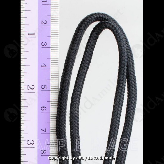 1 Hook Black Nylon Necklace Lightweight For Thai Amulet Pendant 30cm Long