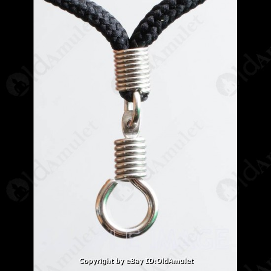 5 Hook Black Nylon Necklace Lightweight For Thai Amulet Pendant 30cm Long
