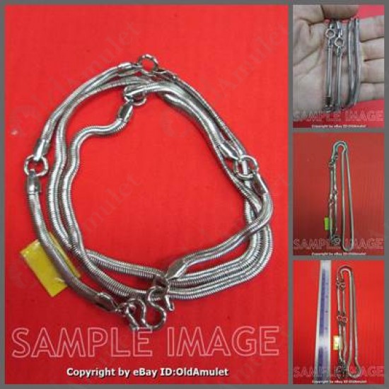 5 Hook Stainlece Necklace For Thai Amulet Pendants Long-30cm #1032
