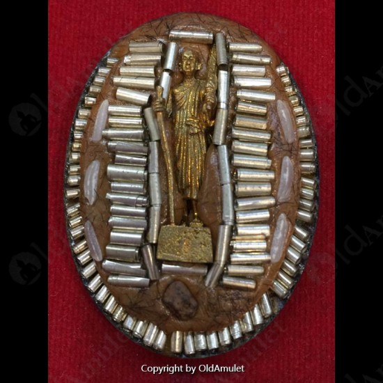 THAI AMULET SIWALEE LP JEED PHOTO LOCKET MULTI 108 TAKRUT WEALTHY B.E.2555