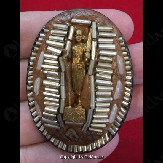 THAI AMULET SIWALEE LP JEED PHOTO LOCKET MULTI 108 TAKRUT WEALTHY B.E.2555