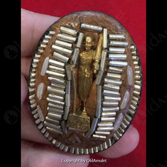 THAI AMULET SIWALEE LP JEED PHOTO LOCKET MULTI 108 TAKRUT WEALTHY B.E.2555