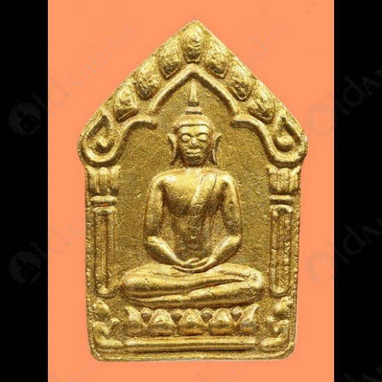 KHUNPAEN PRAI KUMAN LP SAKORN BE2546 GOLD PAINT WHITE COLOR COPPER TRAKUD