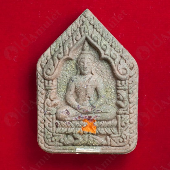 THAI AMULET KHUNPAEN +GUMANTHONG WOOD BROWN +RED GEM LP KEY BE.2557