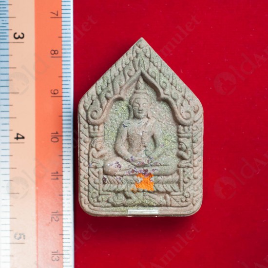 THAI AMULET KHUNPAEN +GUMANTHONG WOOD BROWN +RED GEM LP KEY BE.2557