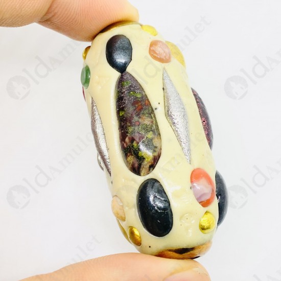 6cm Leklai Amulet Lp Somporn 59 Types Takud Watcharatad White BE2560