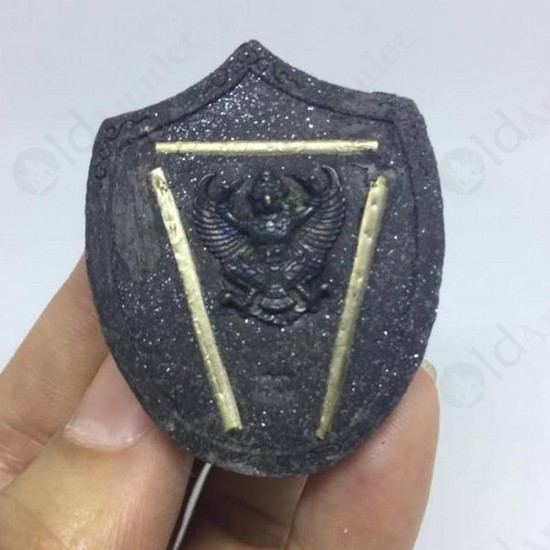 Thai Amulet Rahu Kala +garuda +3takruds Lp Nen B.e2555 Powder Mixed Black