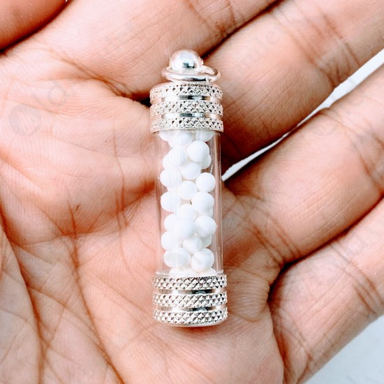 ARAHANT Stone Buddha Relics Thai Amulet Takrud White Cave Pearl Size-MINI