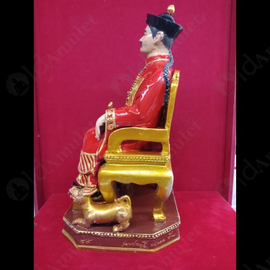 Thai Amulet Statue Er-ger-fong Bucha Bronze Paint RED Lp ROD 2563