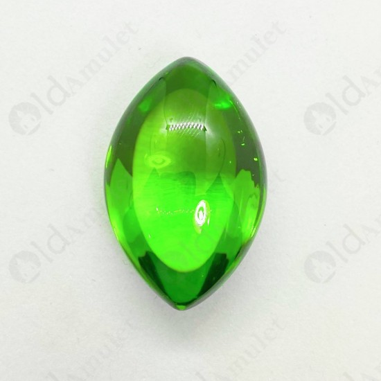 Green Naga-eye Thai Amulet Leklai Keaw Gemstone Rugby Shape Large