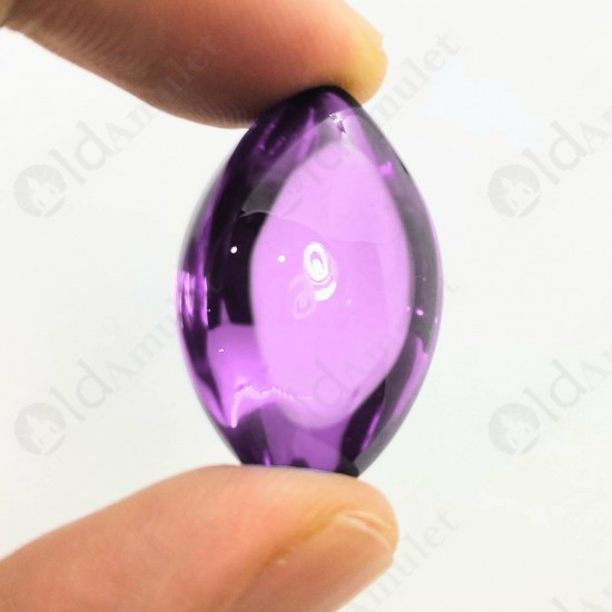 Pink Naga-eye Thai Amulet Leklai Keaw Gemstone Rugby Shape Large