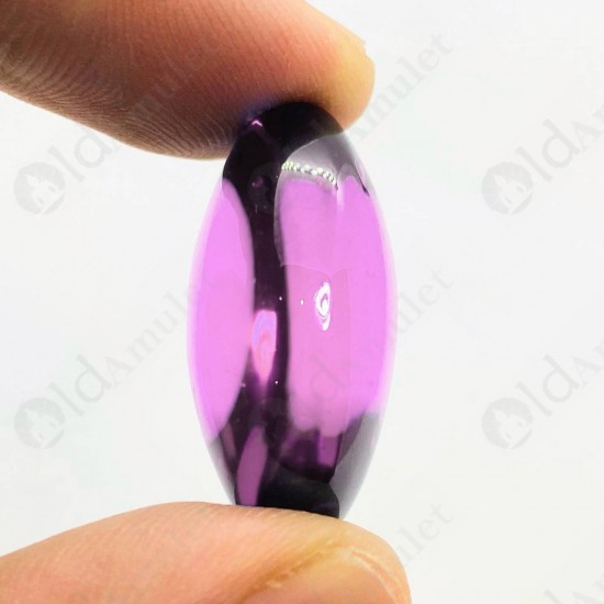 Pink Naga-eye Thai Amulet Leklai Keaw Gemstone Rugby Shape Large