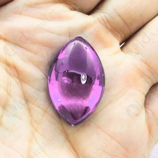 Pink Naga-eye Thai Amulet Leklai Keaw Gemstone Rugby Shape Large