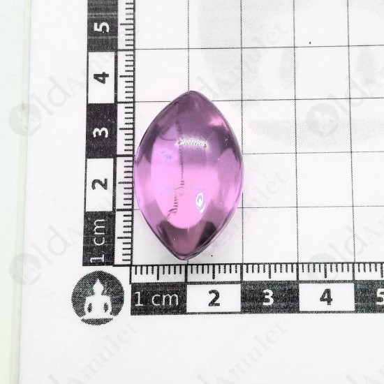 Pink Naga-eye Thai Amulet Leklai Keaw Gemstone Rugby Shape Large