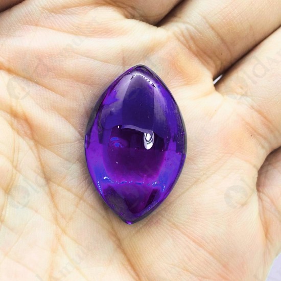 Violet Naga-eye Thai Amulet Leklai Keaw Gemstone Rugby Shape Large