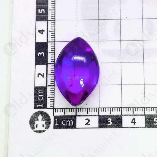 Violet Naga-eye Thai Amulet Leklai Keaw Gemstone Rugby Shape Large