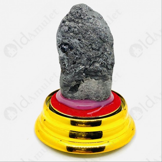 Leklai Rainbow Umkrum Mountain Natural Stone Thai Amulet Bucha Statue Small