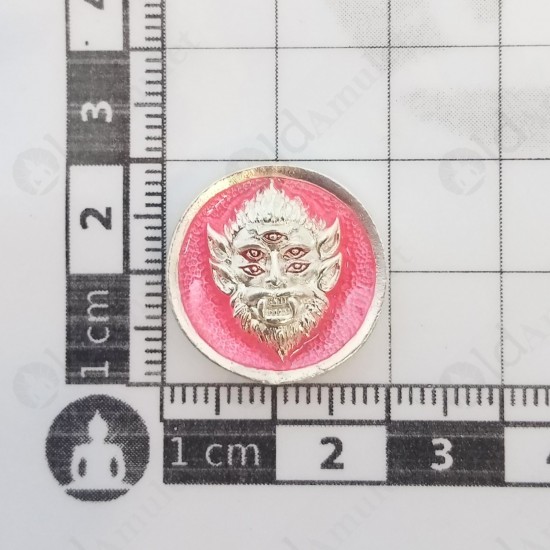 Thai Amulet 4ears5eyes Gambling Wealthy Medal Coin Bronze Pink Subin 2561